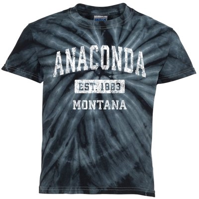 Anaconda Montana Mt Vintage Sports Kids Tie-Dye T-Shirt