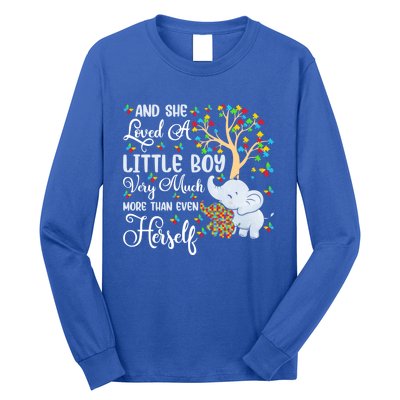 Autism Mom Mother Awareness Elephant Autistic Mom Autism Gift Long Sleeve Shirt