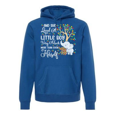 Autism Mom Mother Awareness Elephant Autistic Mom Autism Gift Premium Hoodie