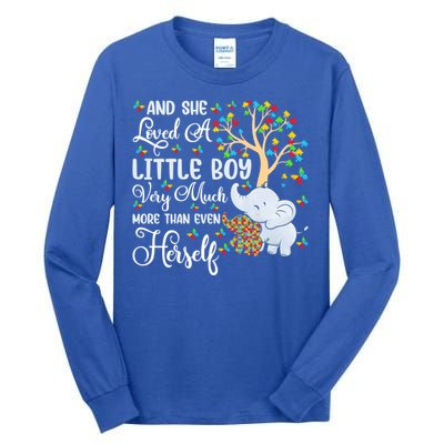 Autism Mom Mother Awareness Elephant Autistic Mom Autism Gift Tall Long Sleeve T-Shirt