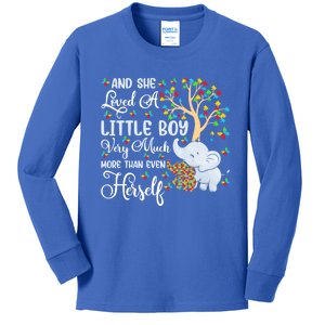 Autism Mom Mother Awareness Elephant Autistic Mom Autism Gift Kids Long Sleeve Shirt