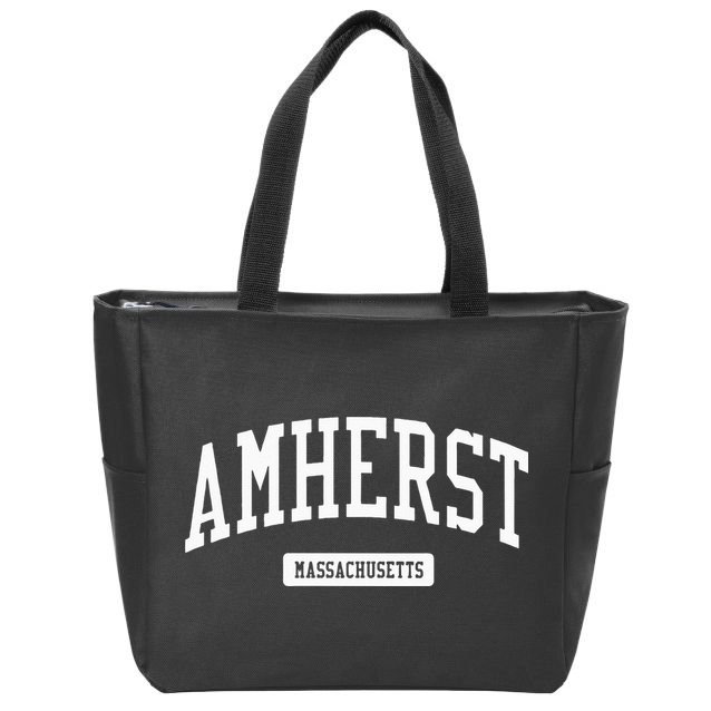 Amherst Massachusetts MA College University Sports Zip Tote Bag