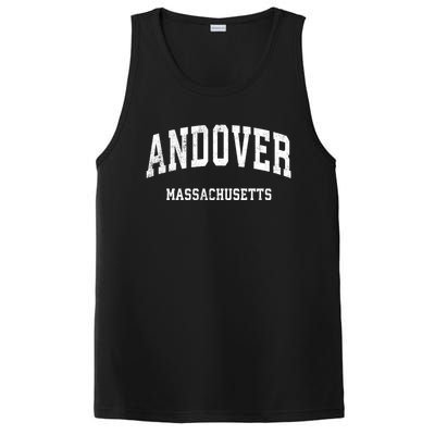 Andover Massachusetts Ma Vintage Athletic Sports Design Established PosiCharge Competitor Tank