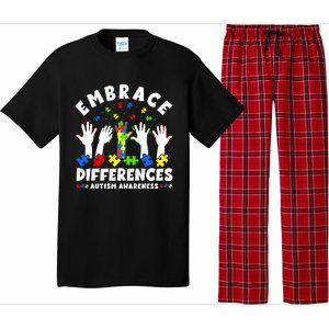 Autism Mom Mother Mama Embrace Differences Gift Pajama Set