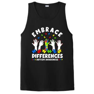 Autism Mom Mother Mama Embrace Differences Gift PosiCharge Competitor Tank