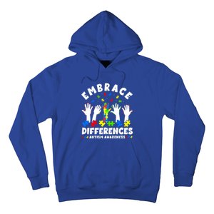 Autism Mom Mother Mama Embrace Differences Gift Hoodie