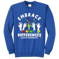 Autism Mom Mother Mama Embrace Differences Gift Sweatshirt