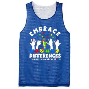 Autism Mom Mother Mama Embrace Differences Gift Mesh Reversible Basketball Jersey Tank