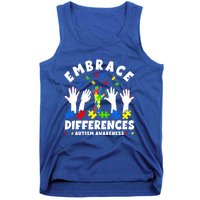 Autism Mom Mother Mama Embrace Differences Gift Tank Top