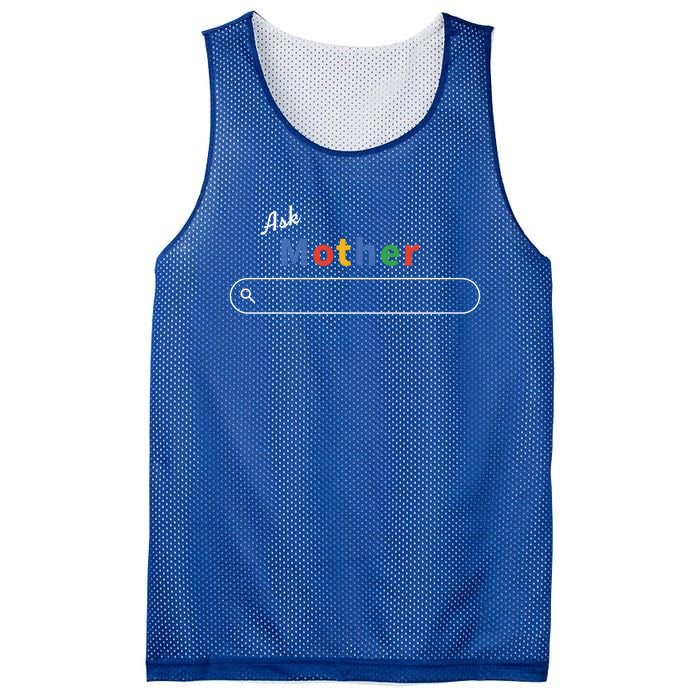 Ask Mother Meaningful Gift Mom Knows Everything Cute Gift Mesh Reversible Basketball Jersey Tank