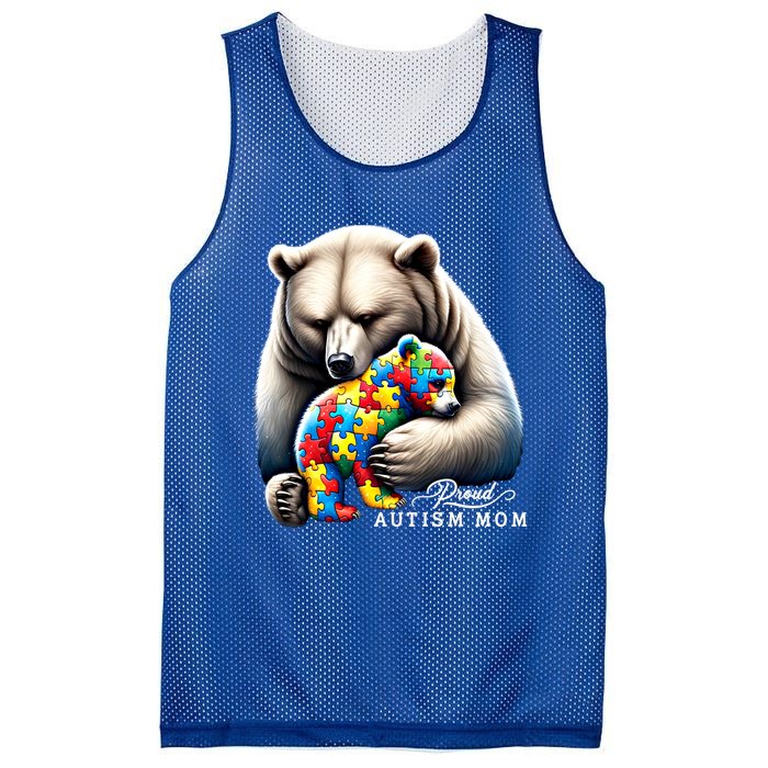 Autism Mama Mom Bear YouLl Never Walkalone Mom Autistic Cute Gift Mesh Reversible Basketball Jersey Tank