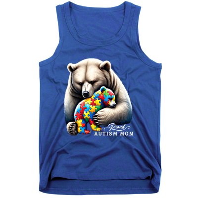 Autism Mama Mom Bear YouLl Never Walkalone Mom Autistic Cute Gift Tank Top