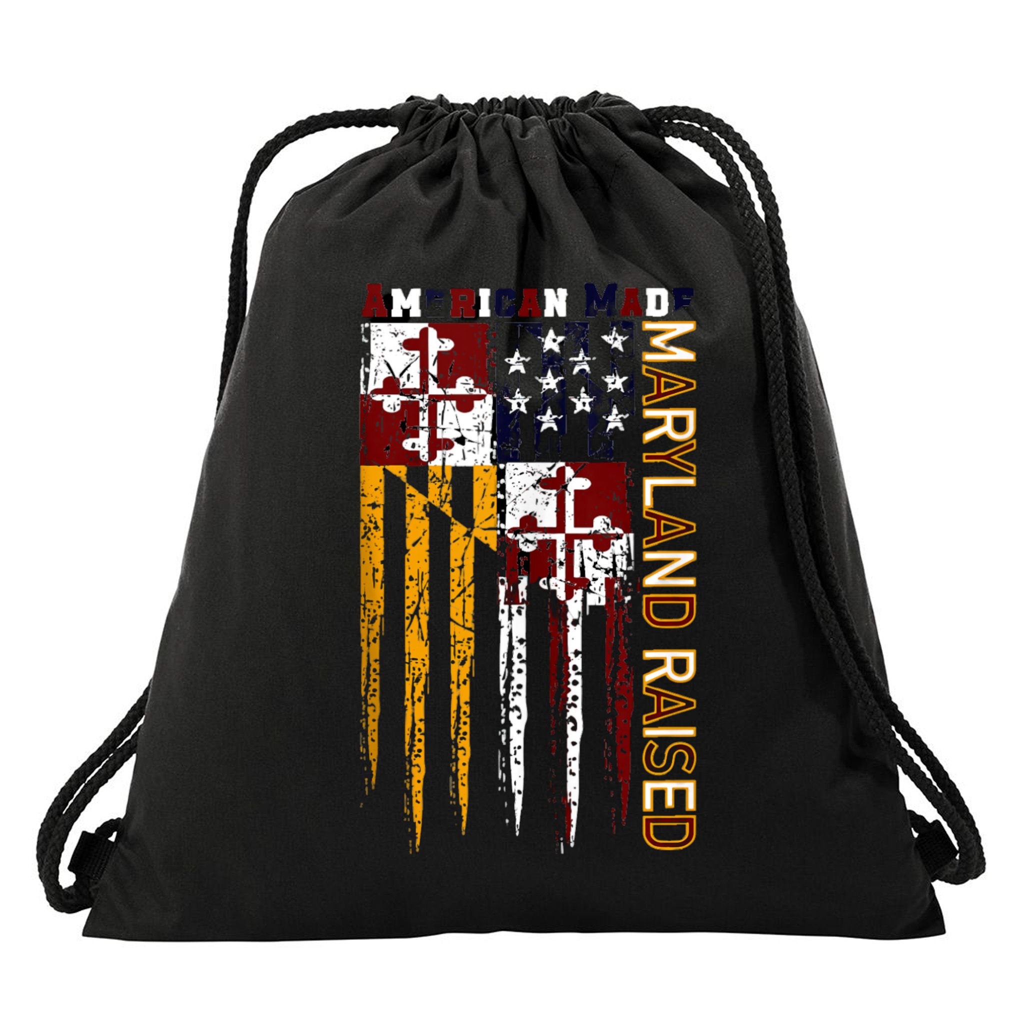 American Made Maryland Raised Drawstring Bag