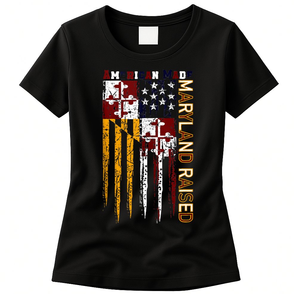 American Made Maryland Raised Womens T-Shirt