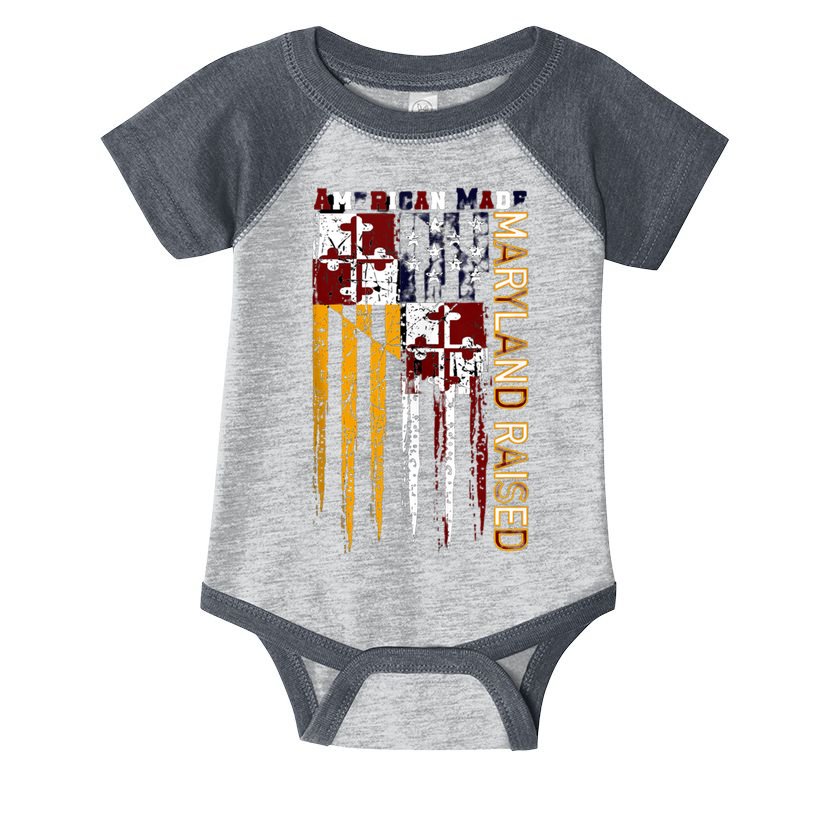 American Made Maryland Raised Infant Baby Jersey Bodysuit