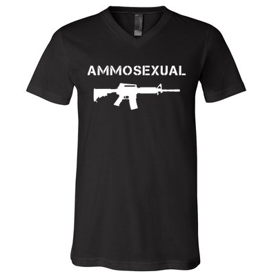 Ammosexual Pro Guns V-Neck T-Shirt