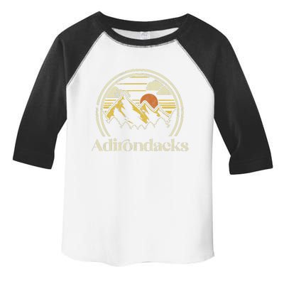 Adirondacks Mountains New York Vintage Hiking Camp Retro Toddler Fine Jersey T-Shirt