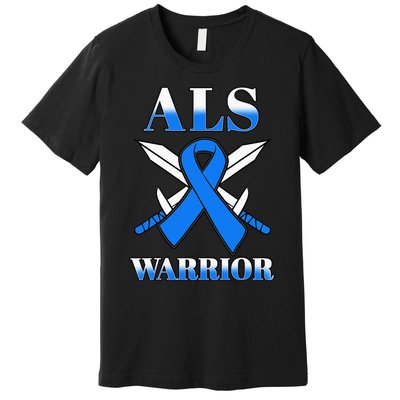 ALS Motor Neurone Disease Amyotrophic Lateral Sclerosis Blue Premium T-Shirt