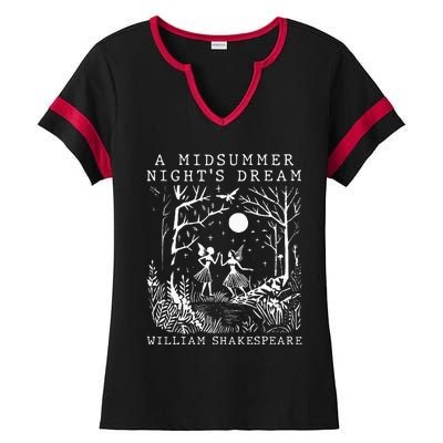 A Midsummer Nights Dream Shakespeare Ladies Halftime Notch Neck Tee