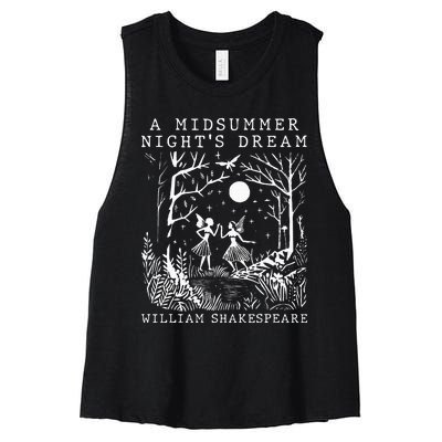 A Midsummer Nights Dream Shakespeare Women's Racerback Cropped Tank