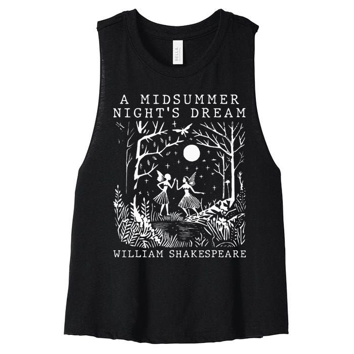 A Midsummer Nights Dream Shakespeare Women's Racerback Cropped Tank