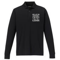 Alessandro Men Name Hello Im Awesome Call Me Alessandro Performance Long Sleeve Polo