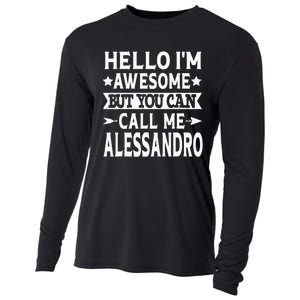 Alessandro Men Name Hello Im Awesome Call Me Alessandro Cooling Performance Long Sleeve Crew