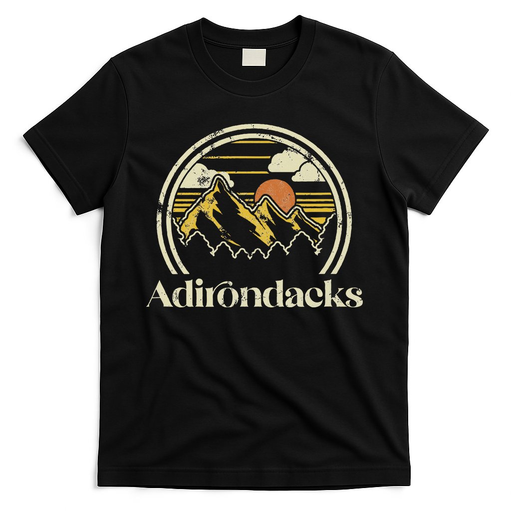 Adirondacks Mountains New York Vintage Hiking Camp Retro T-Shirt