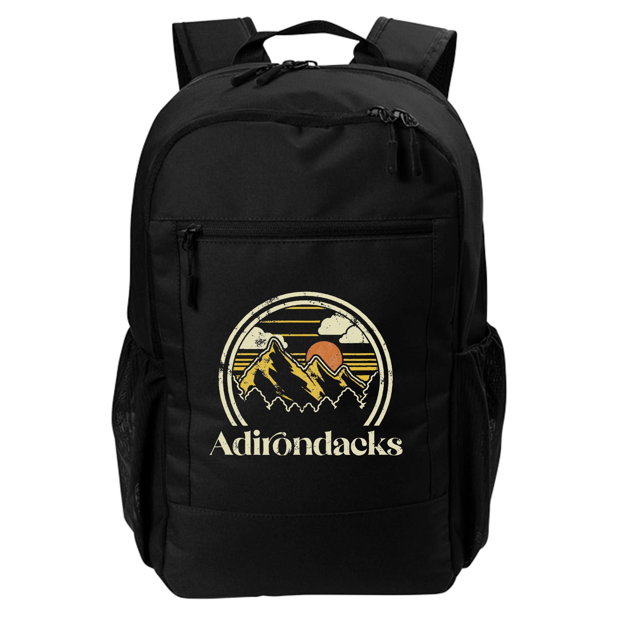 Adirondacks Mountains New York Vintage Hiking Camp Retro Backpack