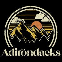 Adirondacks Mountains New York Vintage Hiking Camp Retro Backpack