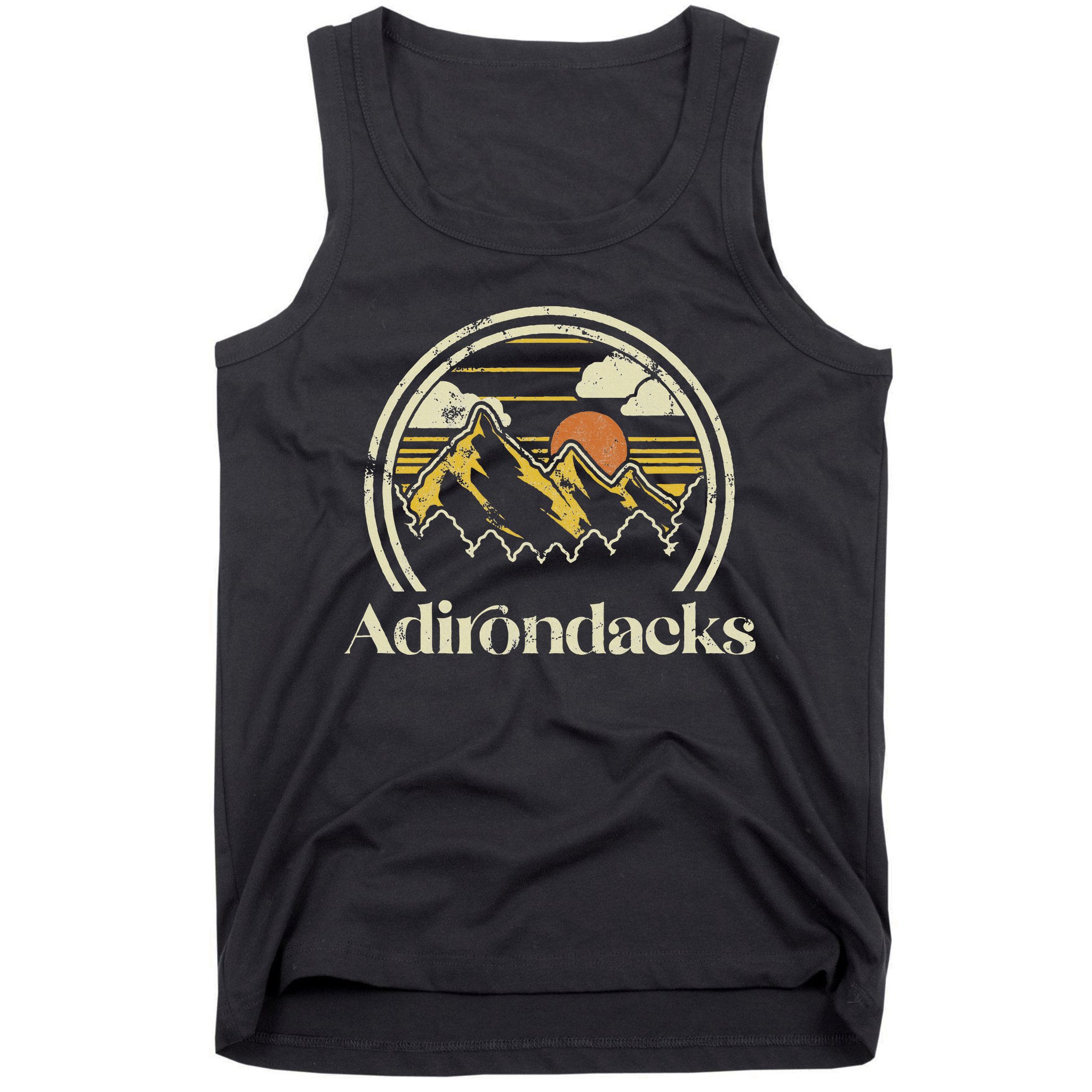 Adirondacks Mountains New York Vintage Hiking Camp Retro Tank Top