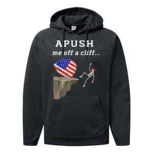 Apush Me Off A Cliff 2024 Ap Exam For Students Funny Performance Fleece Hoodie