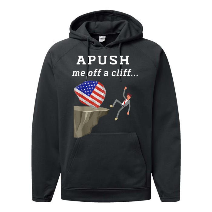 Apush Me Off A Cliff 2024 Ap Exam For Students Funny Performance Fleece Hoodie