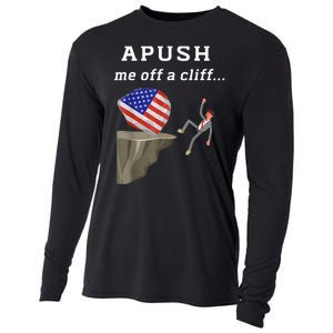 Apush Me Off A Cliff 2024 Ap Exam For Students Funny Cooling Performance Long Sleeve Crew