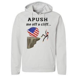 Apush Me Off A Cliff 2024 Ap Exam For Students Funny Performance Fleece Hoodie