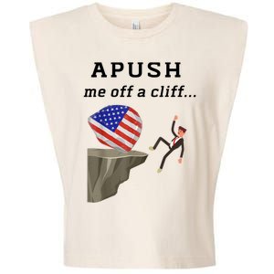 Apush Me Off A Cliff 2024 Ap Exam For Students Funny Garment-Dyed Women's Muscle Tee