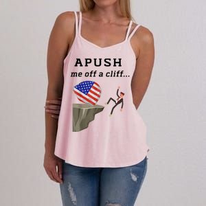 Apush Me Off A Cliff 2024 Ap Exam For Students Funny Women's Strappy Tank