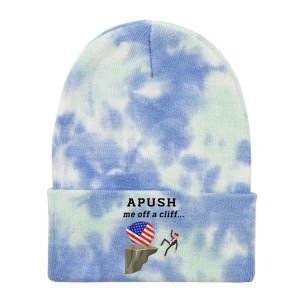 Apush Me Off A Cliff 2024 Ap Exam For Students Funny Tie Dye 12in Knit Beanie