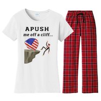 Apush Me Off A Cliff 2024 Ap Exam For Students Funny Women's Flannel Pajama Set