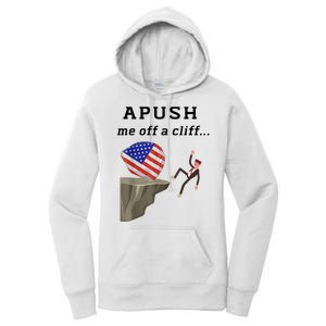 Apush Me Off A Cliff 2024 Ap Exam For Students Funny Women's Pullover Hoodie