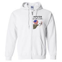 Apush Me Off A Cliff 2024 Ap Exam For Students Funny Full Zip Hoodie