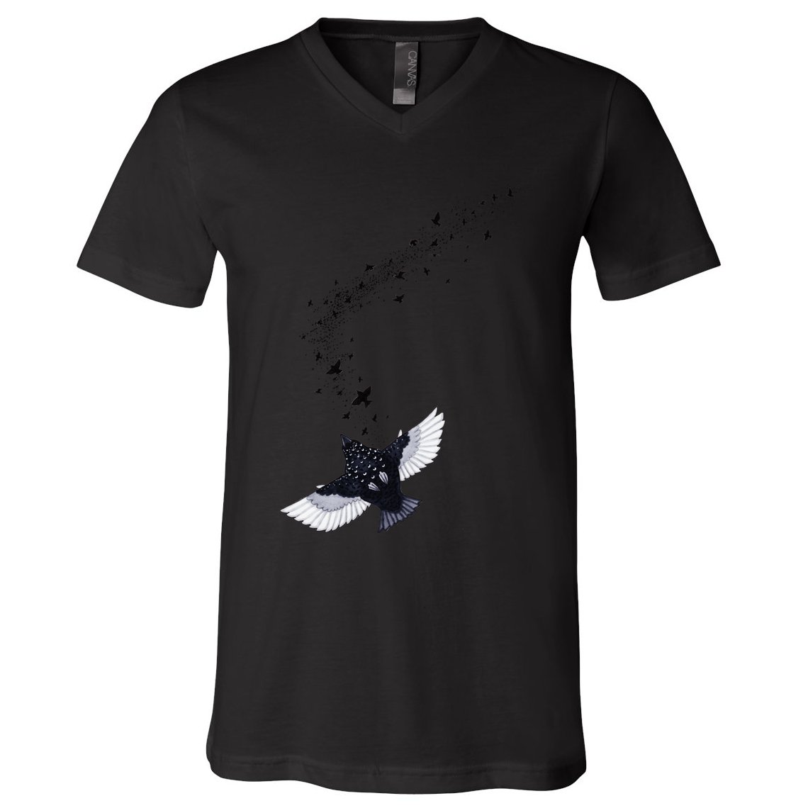 A Murmuration Of Starlings V-Neck T-Shirt