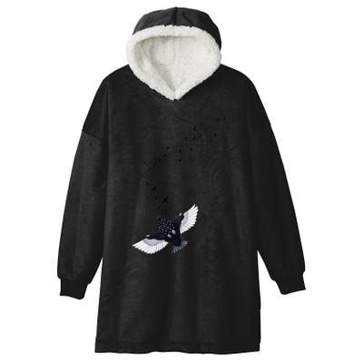 A Murmuration Of Starlings Hooded Wearable Blanket
