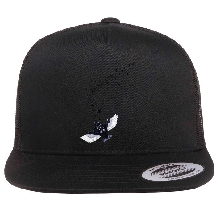 A Murmuration Of Starlings Flat Bill Trucker Hat
