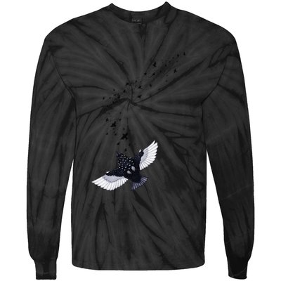 A Murmuration Of Starlings Tie-Dye Long Sleeve Shirt