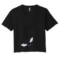 A Murmuration Of Starlings Women's Crop Top Tee