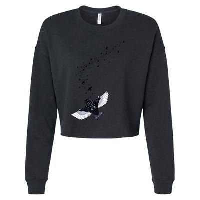 A Murmuration Of Starlings Cropped Pullover Crew