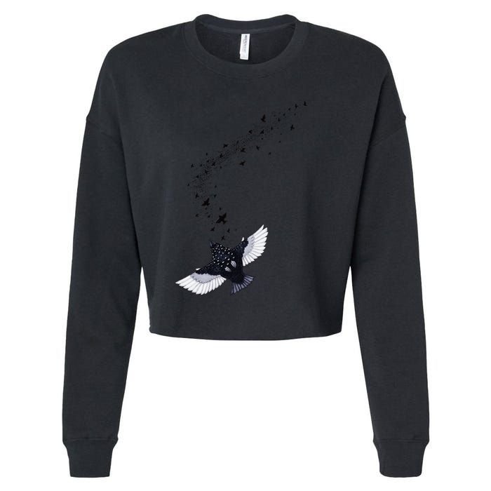 A Murmuration Of Starlings Cropped Pullover Crew