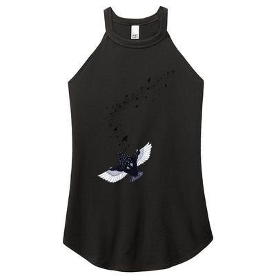 A Murmuration Of Starlings Women's Perfect Tri Rocker Tank
