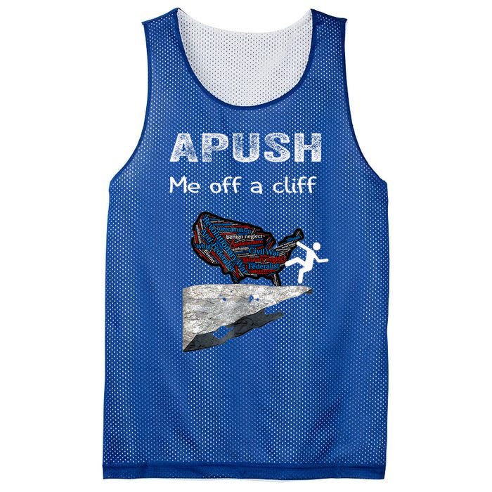 Apush Me Off A Cliff Funny Ap Us History Gift Mesh Reversible Basketball Jersey Tank